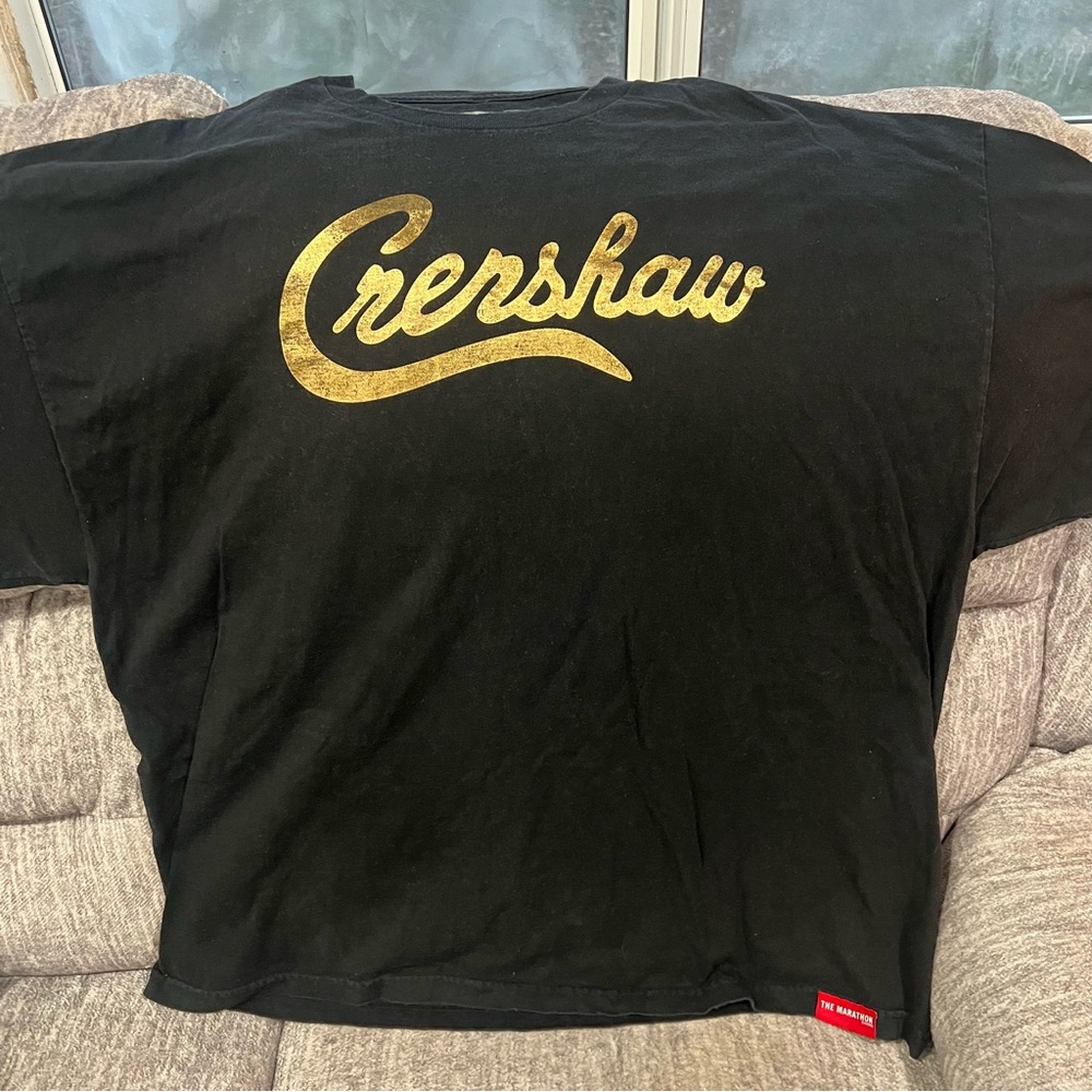 The Marathon Clothing TMC Nipsey Hussle Crenshaw T-Shirt Black Gold Size 3XL